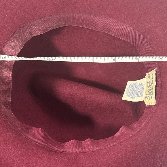 Lucky Brand burgundy wool Rancher with hat pin - Picture 7 of 7